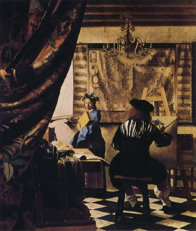 Jan Vermeer Allegory of Painting oil painting image